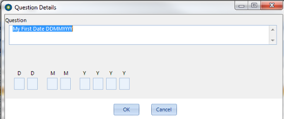 The default answer may be left blank
