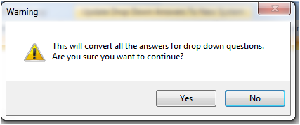Click Yes to confirm