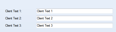 Add the text you wish to use a labels