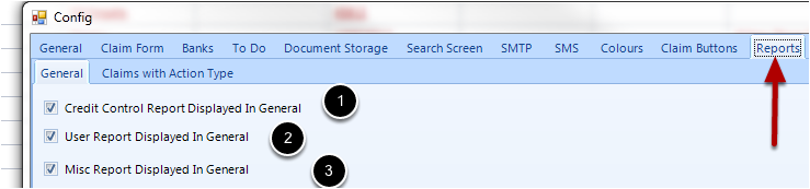 Click on the Reports tab