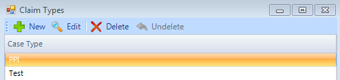 Choose a Claim Type and click on the Edit button