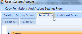 Open the Permissions Tab