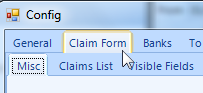 Select Claim Form Tab