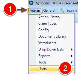 Open the Users window