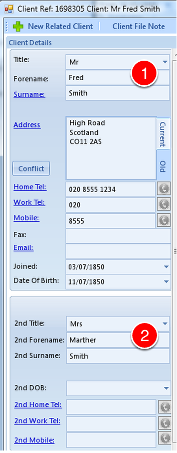 Where is the Claimants details Stored?