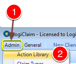 Open the Action Library