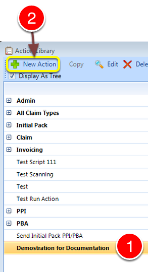 Create a New Action