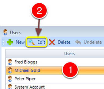 Select the required User