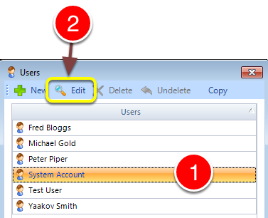 Select a User Account