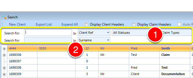 Select the required Claim