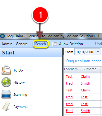 Open Search window