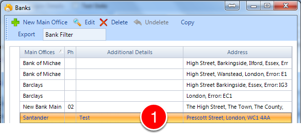 Select a Creditor