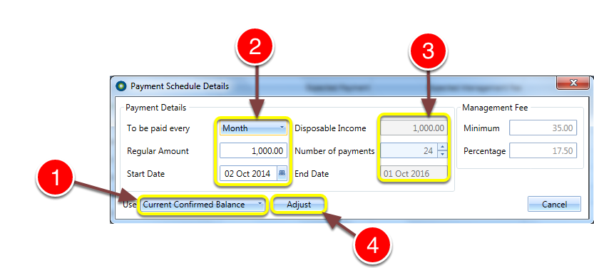 Create the Payment Schedule