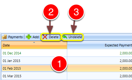 Remove an individual scheduled payment  