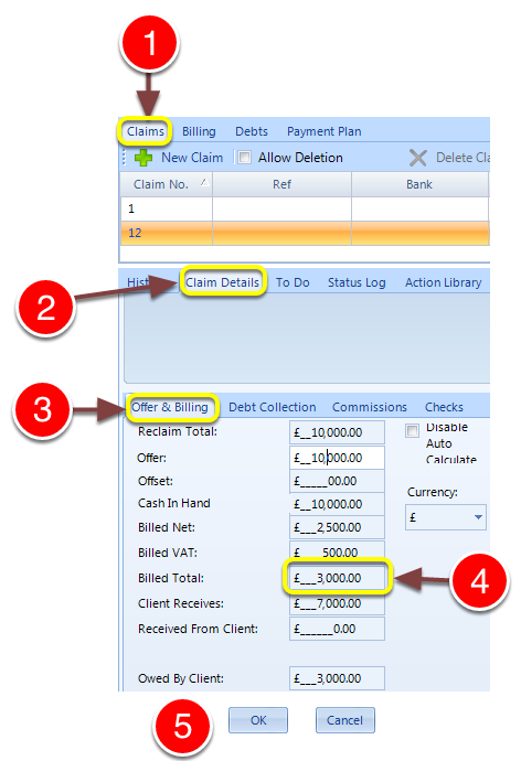 Enter the Offer and Billing information