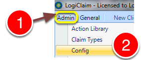 Open the Config menu