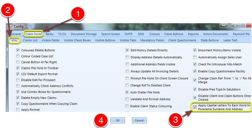 Change the setting