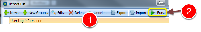 Open the log-in report tool