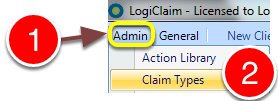 Open the Claim Types window