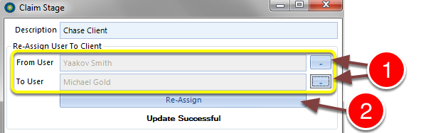 Select the Users and perform the Action