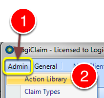 Open the Action Library