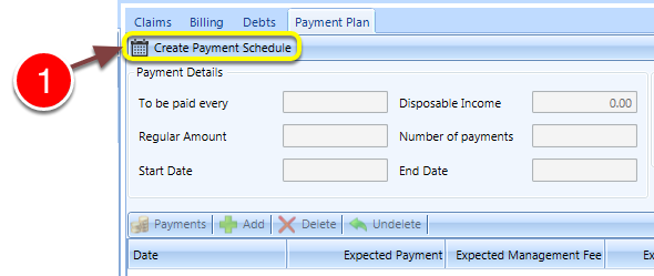 Create the Payment plan