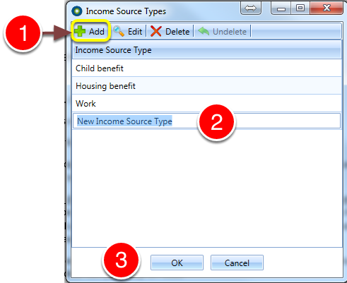 Add more Income Sources