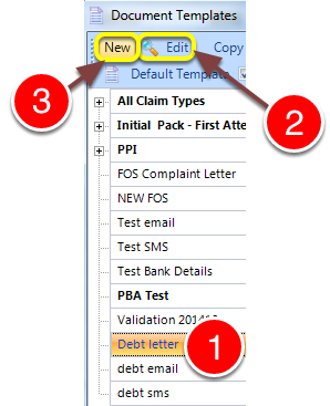 Open/create the document