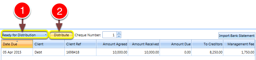 Distribute the payment