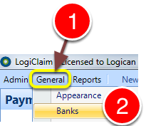 Open the Banks window
