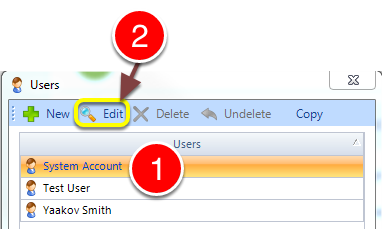 Open the User's window