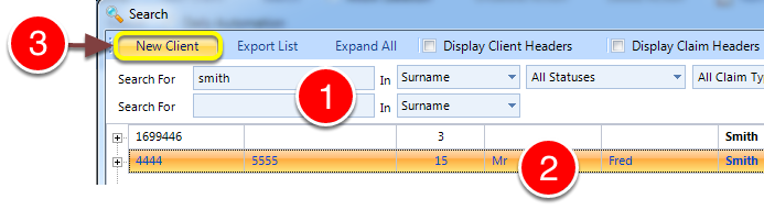 Open the Client window