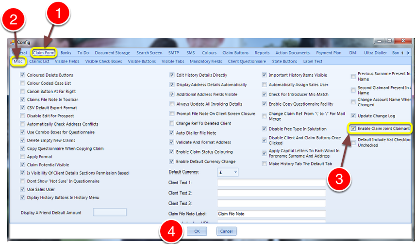 Change the setting