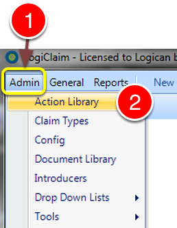 Open the Action library