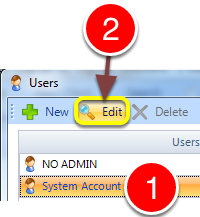Open the User's window