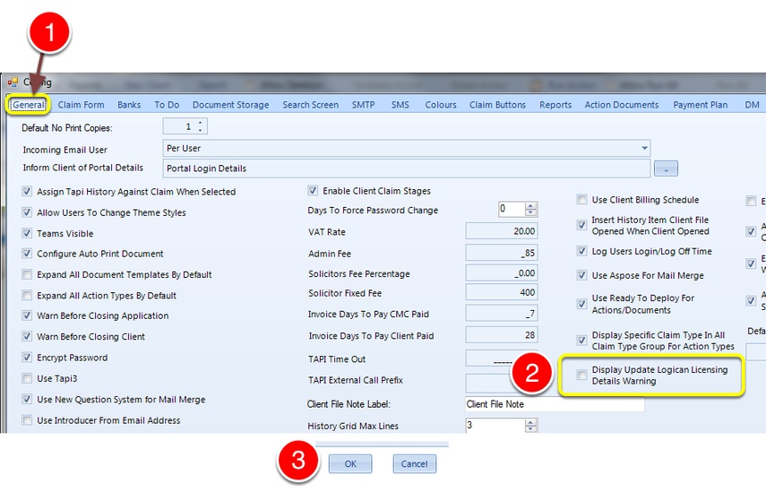Change the setting