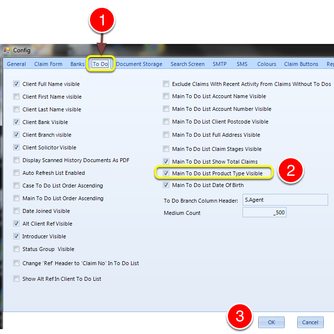 Change the required setting