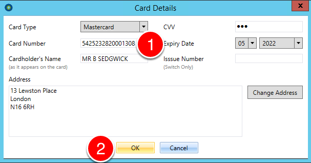Add Card Details