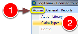 Open the Claim Types window