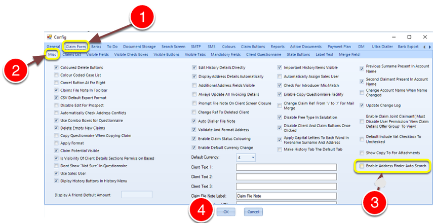 Change the setting