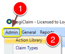 Open the Action Library
