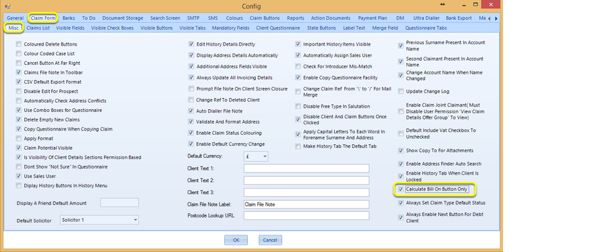 Enable Calculate Bill On Button Only
