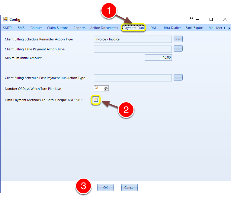 Change the setting