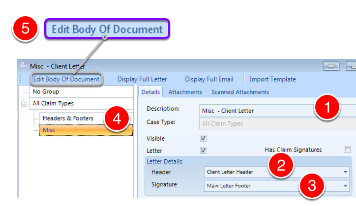 Change the Details and Edit the Body Of Document