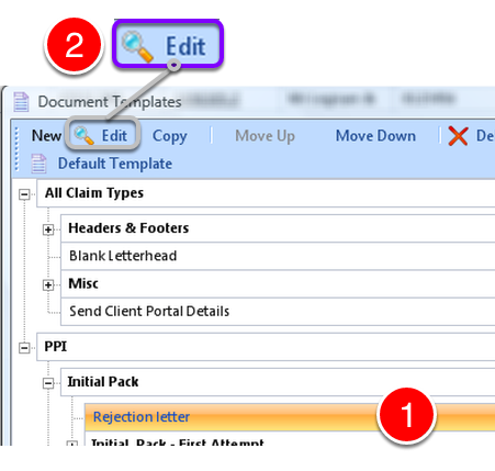 Select the Document to Edit
