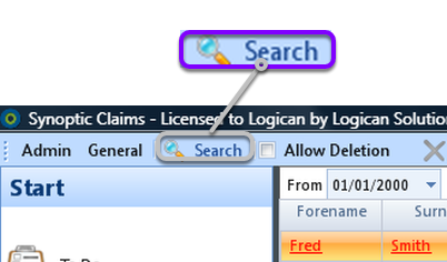 Open the Search window