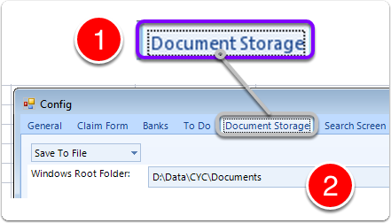 Open the Document Storage window