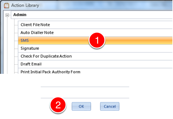 Select a Button Action