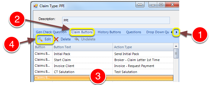 Select Button to Edit