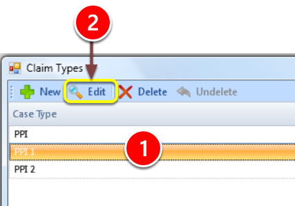Select Claim Type
